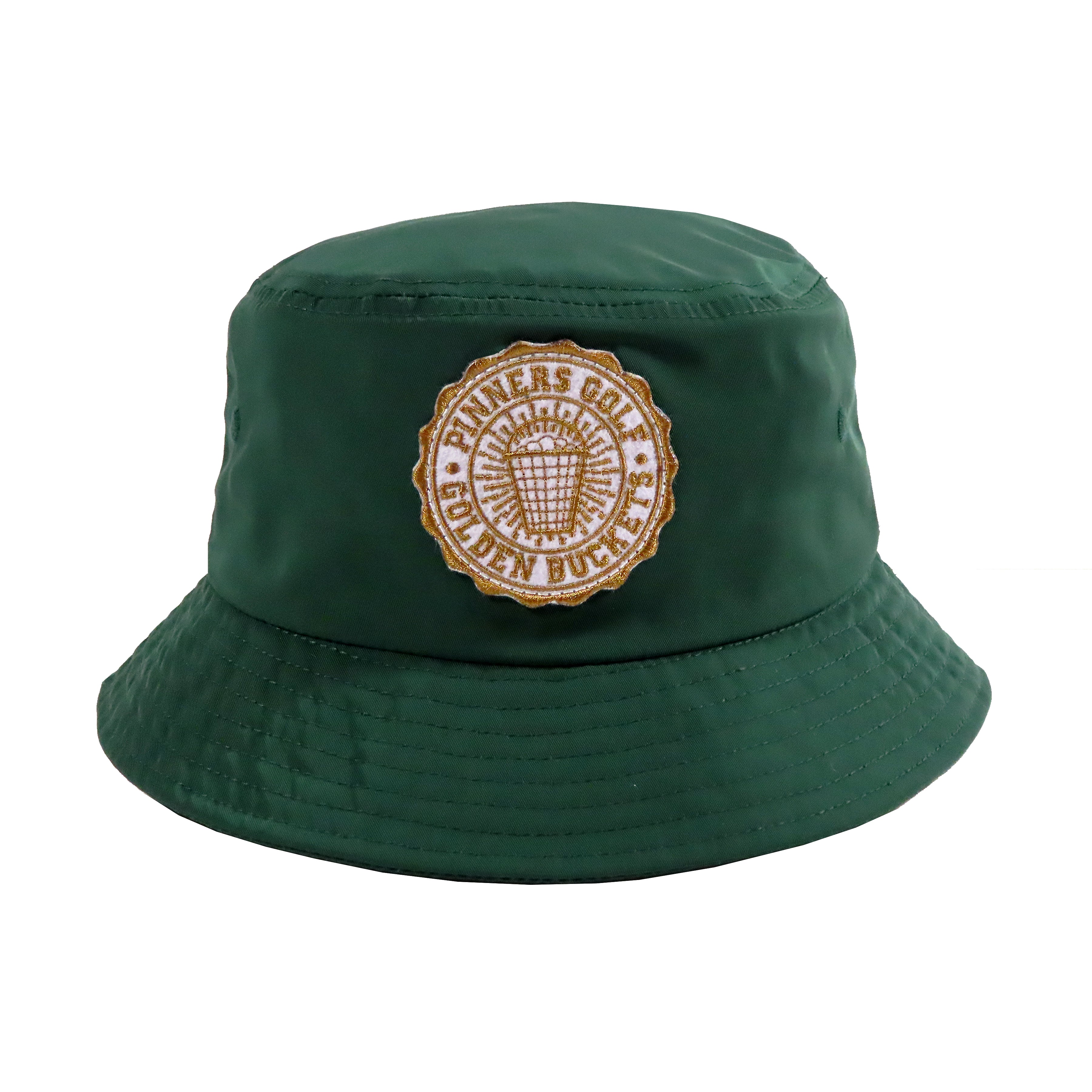 Pinner's Golf - Golden Buckets Badge Nylon Bucket Hat (Pinner's Green)