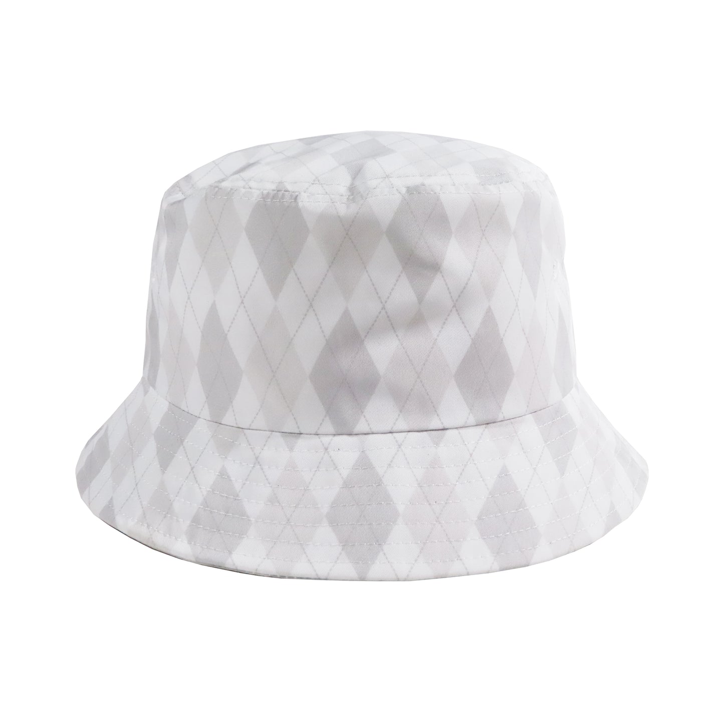 Pinner's Golf - Pin High Argyle Nylon Bucket Hat (White)