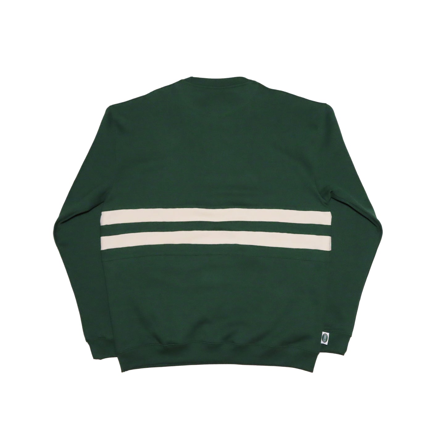 Pinner's Golf - Golden Buckets Badge Striped Crewneck Sweatshirt (Pinner's Green)