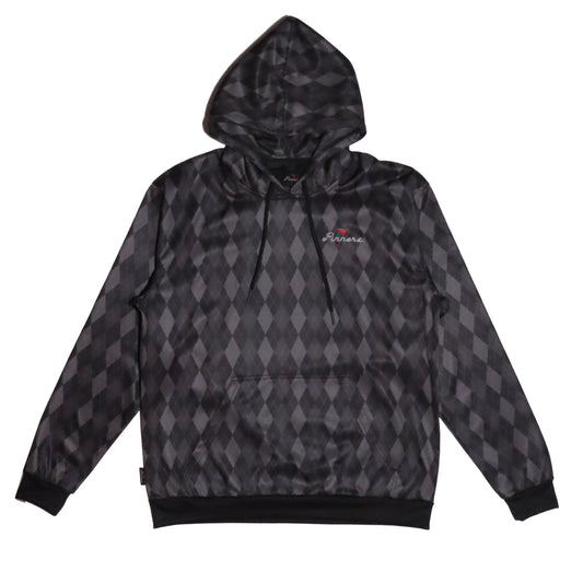 Pinner's Golf - Pin High Argyle Pullover Hooded Sweatshirt (Black)