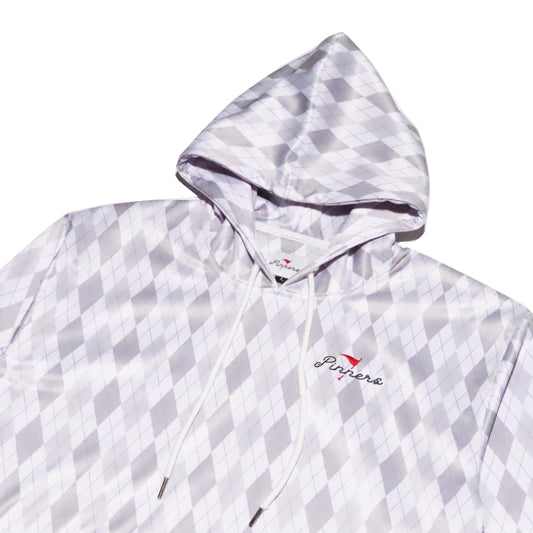 Pinner's Golf - Pin High Argyle Pullover Hooded Sweatshirt (White)