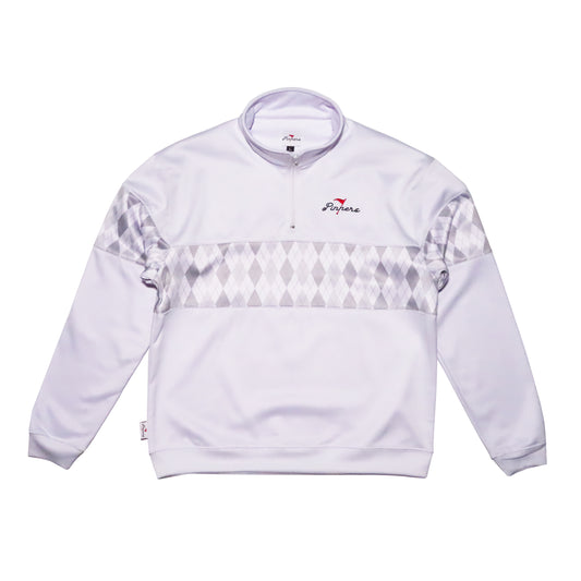 Pinner's Golf - Pin High Argyle Quarter Zip Sweatshirt (White)