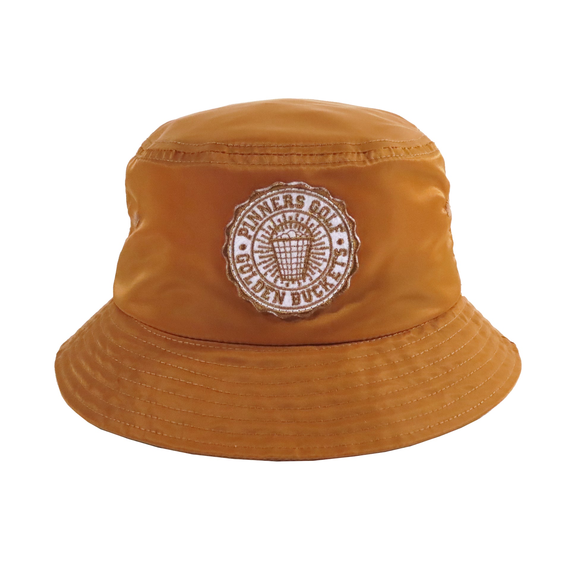 Pinner's Golf - Golden Buckets Badge Nylon Bucket Hat (Pinner's Gold)