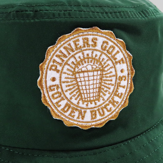 Pinner's Golf - Golden Buckets Badge Nylon Bucket Hat (Pinner's Green)