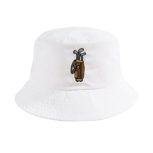 Pinner's Golf - Single Strap Bag Nylon Bucket Hat (White)