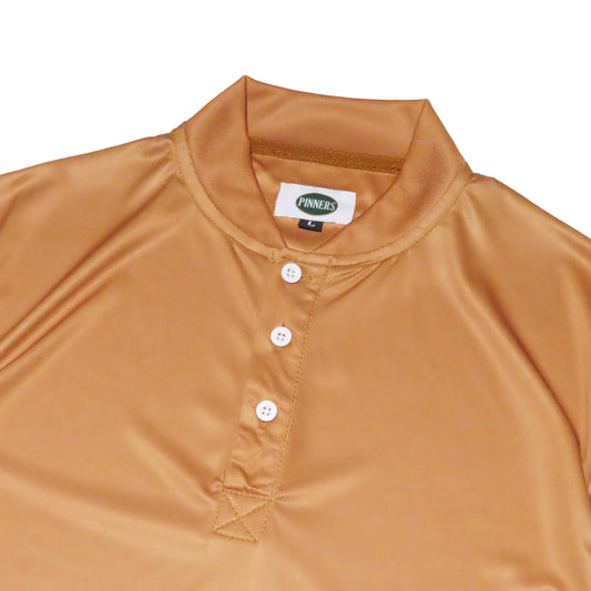 Pinner's Golf - Vintage Slim Fit Short Sleeve Henley Shirt (Pinner's Gold)