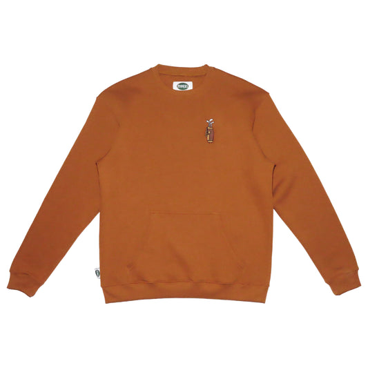 Pinner's Golf - Single Strap Bag Kangaroo Crewneck Sweatshirt (Pinner's Gold)