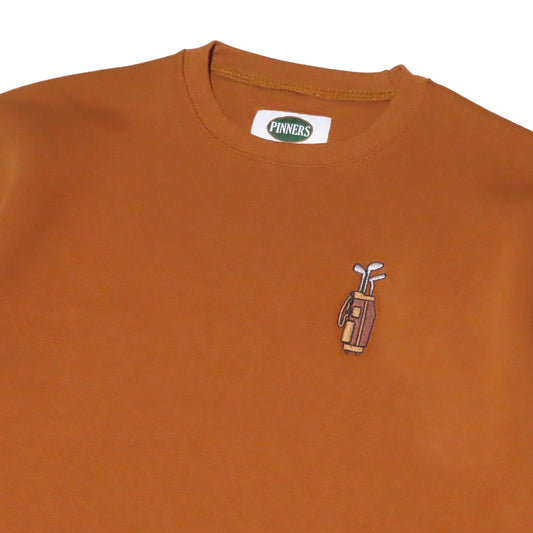 Pinner's Golf - Single Strap Bag Kangaroo Crewneck Sweatshirt (Pinner's Gold)