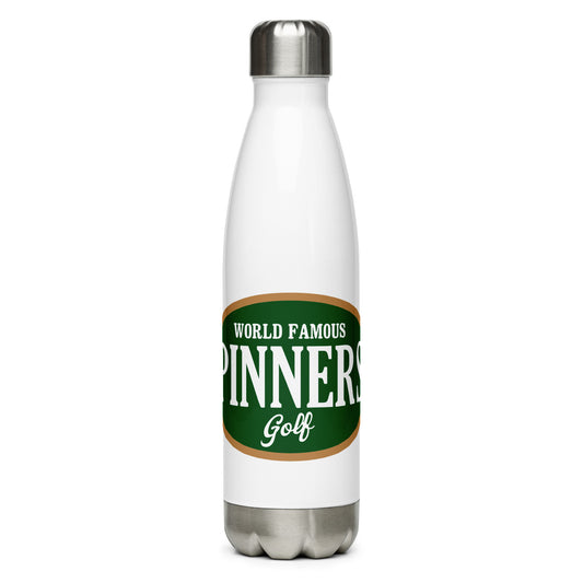 Pinner's Golf - OG Oval Plaque Stainless Steel Water Bottle (White)