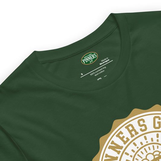 Pinner's Golf - Golden Buckets Badge Premium Short Sleeve T-Shirt (Forest)