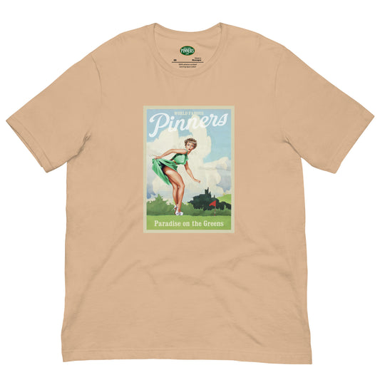 Pinner's Golf - Postcard #2 Premium Short Sleeve T-Shirt (Sand)