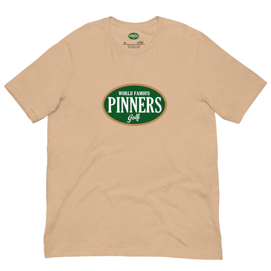 Pinner's Golf - OG Plaque Premium Short Sleeve T-Shirt (Sand)